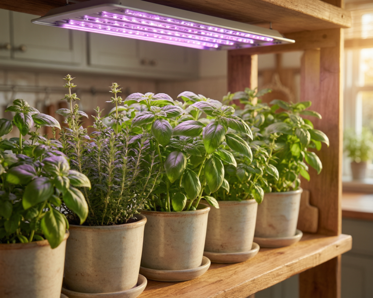 grow light basil